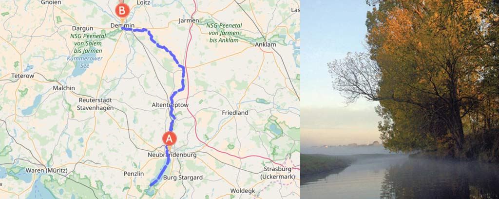 Tollensesee, Mecklenburg-Vorpommern, Paddeltour