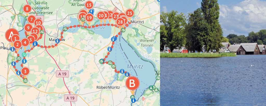 Mecklenburgische Grossseen, Mecklenburg-Vorpommern, Paddeltour