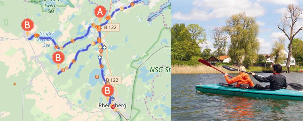 Rheinsberger Gewässer, Berlin und Brandenburg, Paddeltour