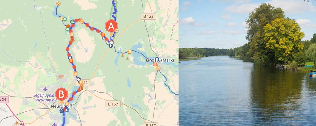 Rhin, Berlin und Brandenburg, Paddeltour